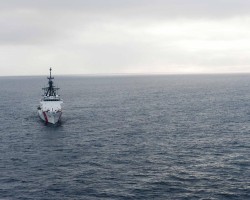 The Coast Guard Cutter Bertholf sails in the Arctic Ocean near Barrow, Alaska, Aug. 28, 2012. U.S. Coast Guard Photo