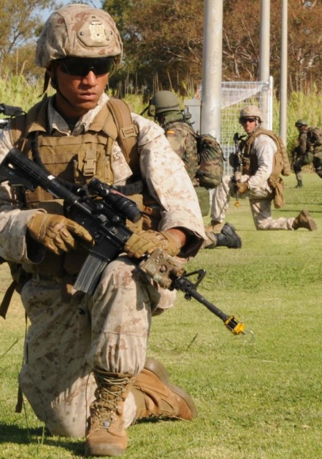 Fleet Anti-Terrorist Security Team during an international training exercise. U.S. Marine Corps Photo