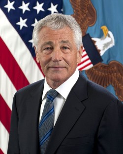 Official portrait of Secretary of Defense Charles Timothy "Chuck" Hagel. US Navy Photo