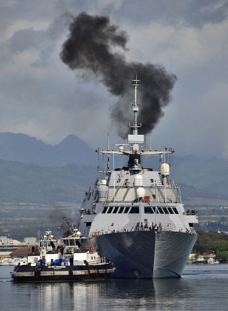 USS Freedom (LCS 1) arrives at Joint Base Pearl Harbor-Hickam on March, 11 2013. US Navy Photo