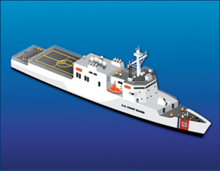 Coast Guard rendering of the planned Offshore Patrol Cutter. The service plans to announce the final three designs later this year. US Coast Guard Photo 