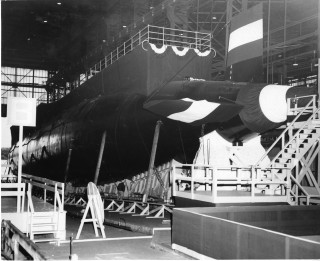 Launch of USS Thresher in 1960. Naval Institute Archives