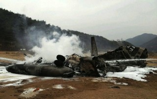 USMC CH-53E following a Tuesday crash 55 miles from Seoul. Reuters Photo