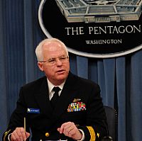 Rear Adm. Joseph Mulloy discusses the Navy portion of the Department of Defense fiscal year 2011 budget. US Navy Photo 
