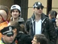Dzhokhar Tsarnaev and Tamerlan Tsarnaev shortly before the Monday bombings in Boston. FBI Photo
