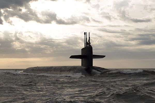 USS Rhode Island (SSBN-740) returns to Naval Submarine Base Kings Bay after three months at sea in 2013. US Navy Photo