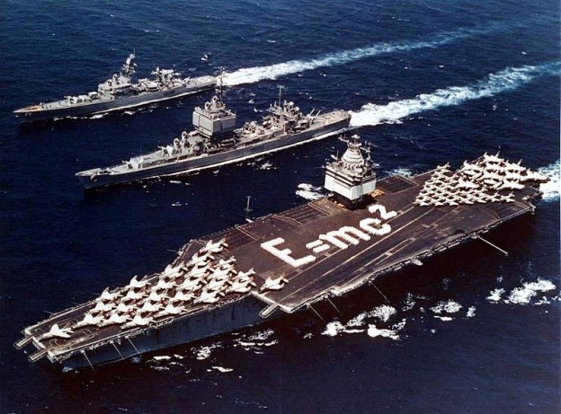 USS Enterprise (CVN-65) USS Long Beach (CGN-9) and USS Bainbridge (CGN-25) in 1964. 