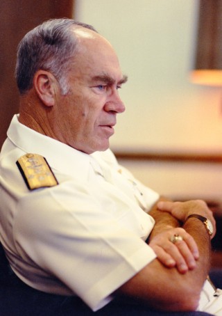 An undated file photo of the 24th Chief of Naval Operations (CNO) Adm. Frank B. Kelso II. US Navy Photo