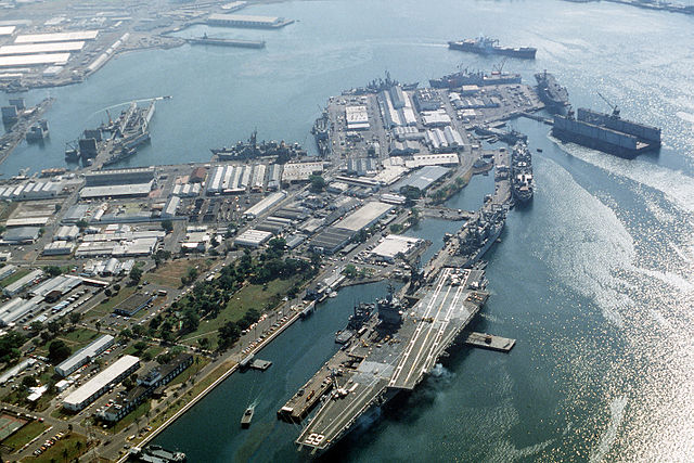 USS Enterprise (CVN-65) at Subic Bay in 1993. US Navy Photo