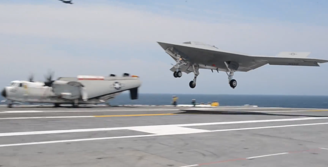 New Age in Carrier Aviation Takes Off With X-47B Landing  
