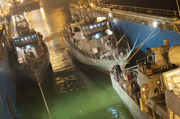 Three Cyclone-class patrol ships arrive in Bahrain July 3, 2013. US Navy Photo