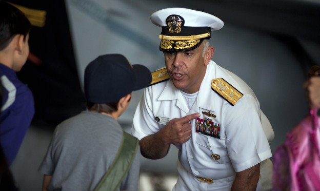 Rear Adm. Samuel Perez in 2011 while he was commander of Carrier Strike Group 1. Perez was tasked in 2012 to review the Littoral Combat Ship Program. US Navy Photo