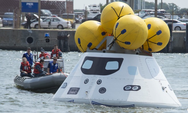 NASA and Navy Test Capsule Recovery Plan