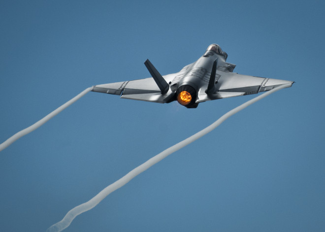 An F-35C Lightning II aircraft on Aug. 14, 2013 at Eglin Air Force Base, Fla. US Navy Photo