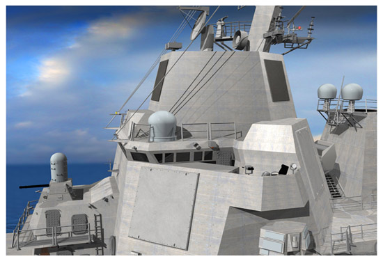 An artist's conception of the Air Missile Defense Radar (AMDR). Raytheon Photo 