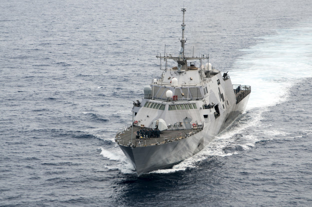 USS Freedom (LCS-1) arrives at Joint Base Pearl Harbor-Hickam on Dec. 13, 2013. 