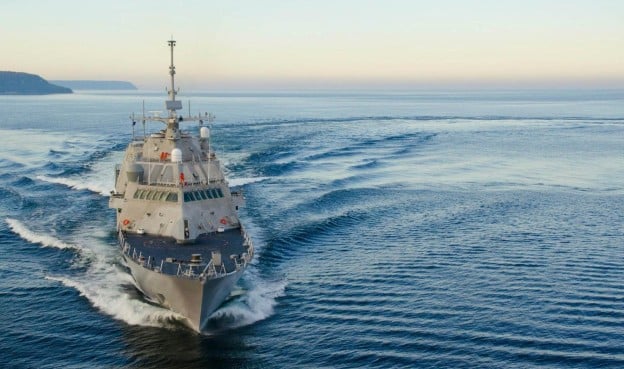 Fort Worth (LCS-3) conducts builders trials in 2011. Lockheed Martin Photo