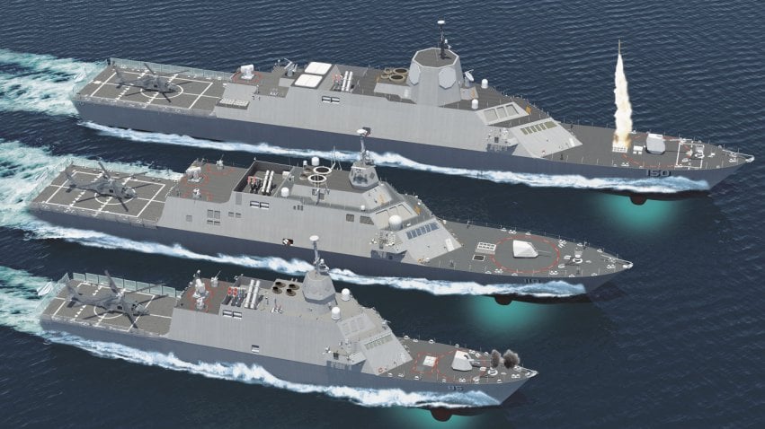 A Lockheed Martin concept for variations of the Freedom-class LCS design from corvette to Frigate sized hulls. Lockheed Martin Photo