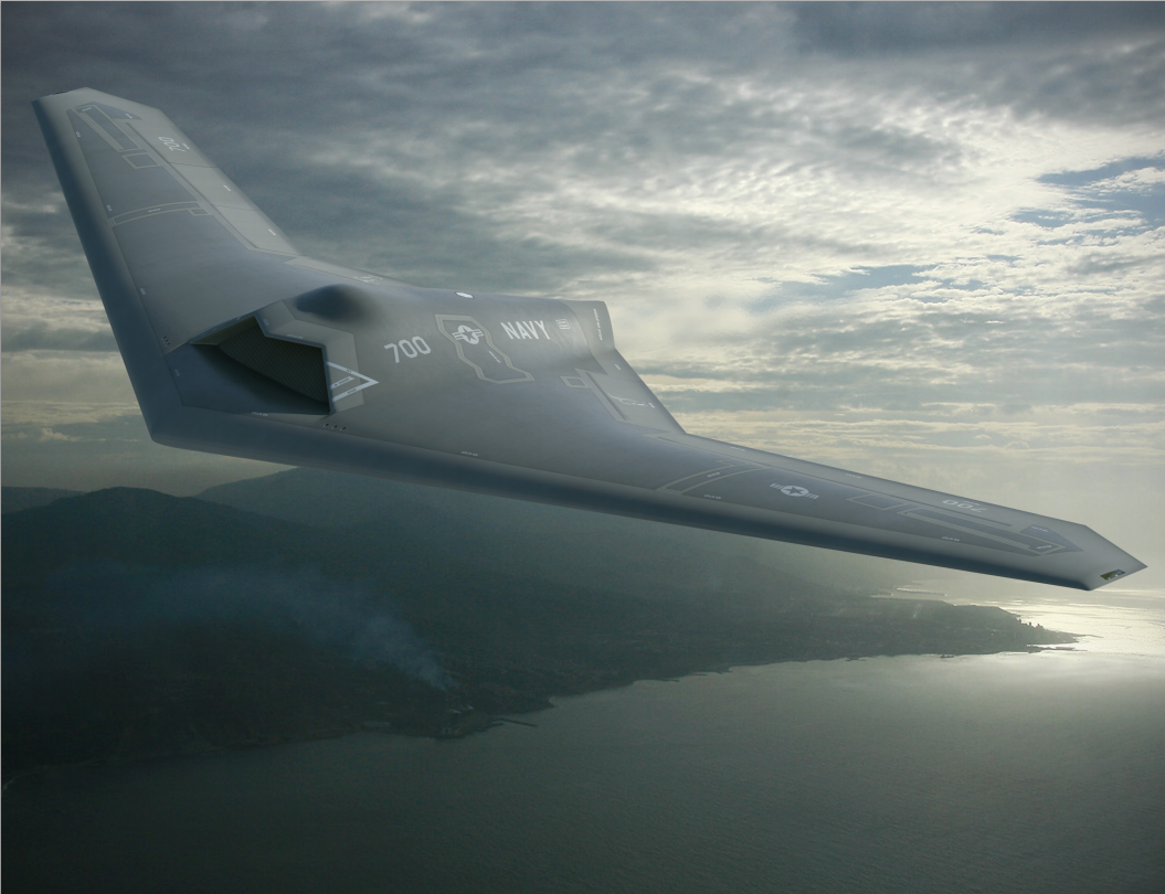 An artist's concept of the Navy's Unmanned Carrier Launched Airborne Surveillance and Strike (UCLASS) from Lockheed Martin. Lockheed Martin Image