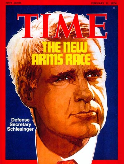 James Schlesinger on the Feb. 11, 1974 cover of Time. 