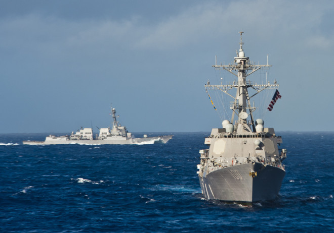 Two U.S. Navy Destroyers Assist in Search for Missing Malaysian Airliner