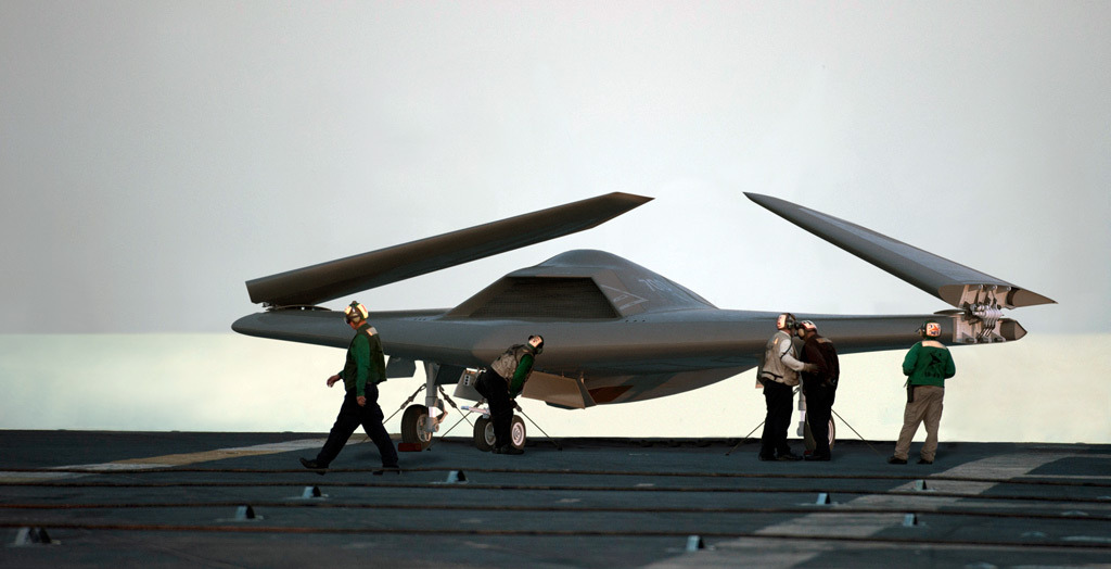 An artist's concept of the Lockheed Martin's bid for the Unmanned Carrier Launched Airborne Surveillance and Strike (UCLASS). Lockheed Martin Image