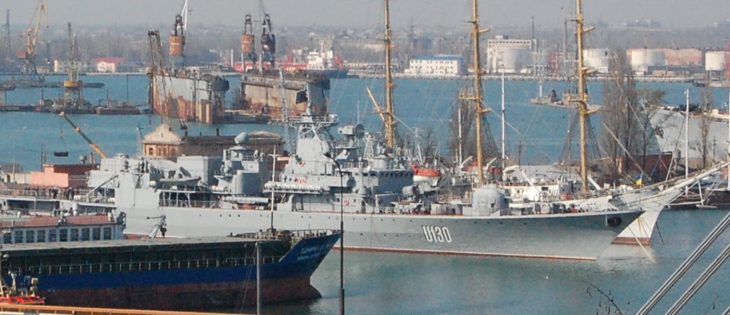 Russian Flag Raised Over Crimea Navy Headquarters