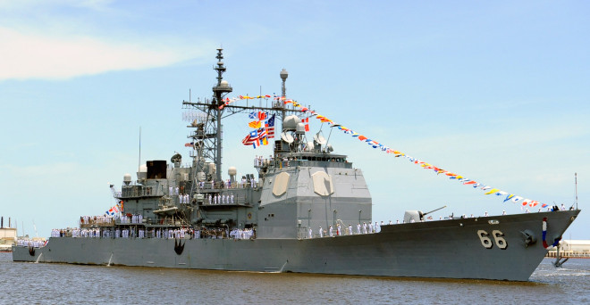Updated: Engine Fire Breaks Out On U.S. Navy Cruiser, Ship Returns to Homeport