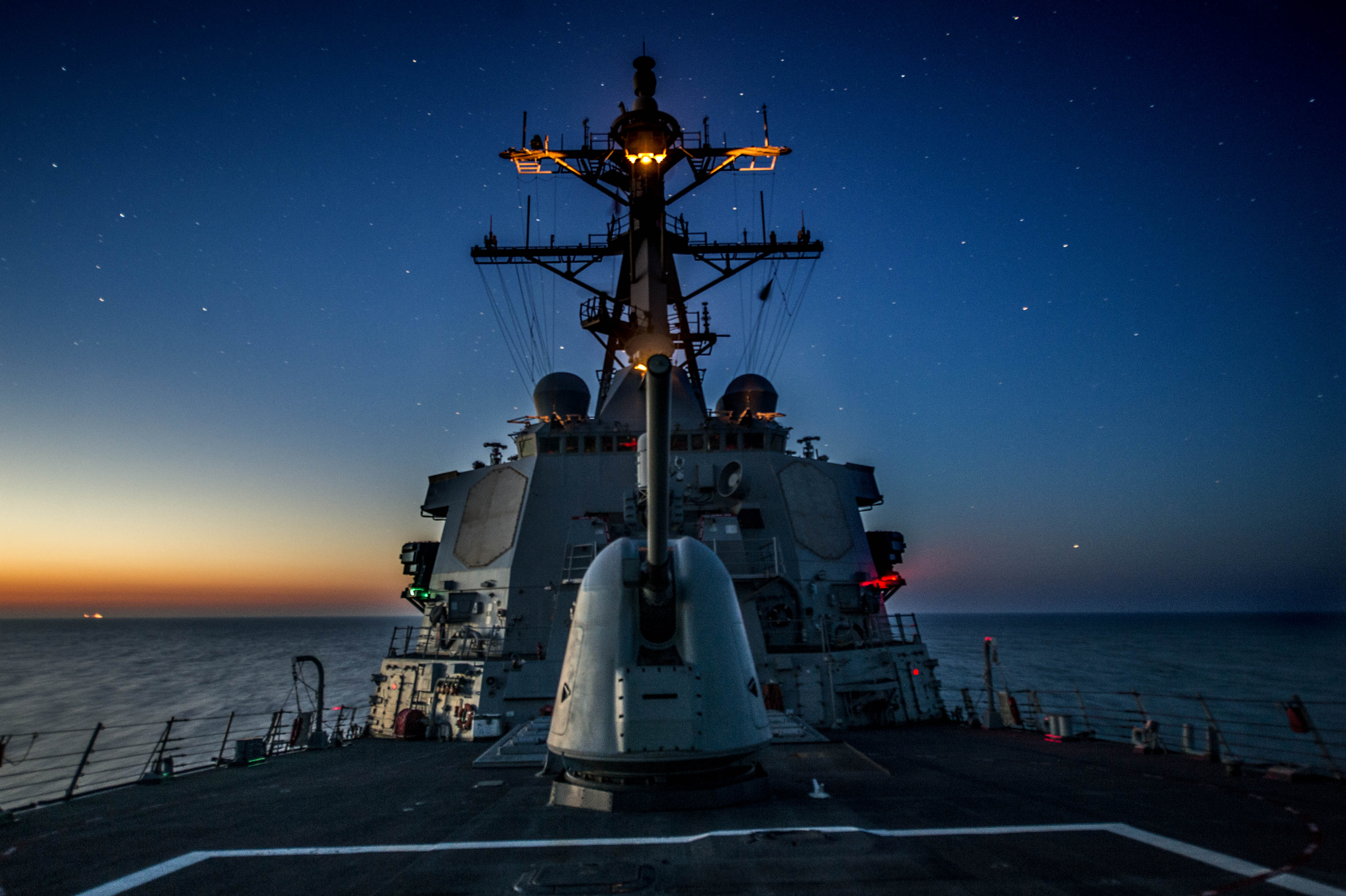 USS Donald Cook (DDG-75) transits the Black Sea on April 21, 2014. US Navy Photo