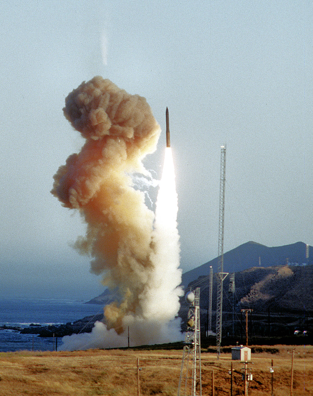 A 1994 test launch of a U.S. Minuteman III intercontinental ballistic missile. U.S. Air Force Photo