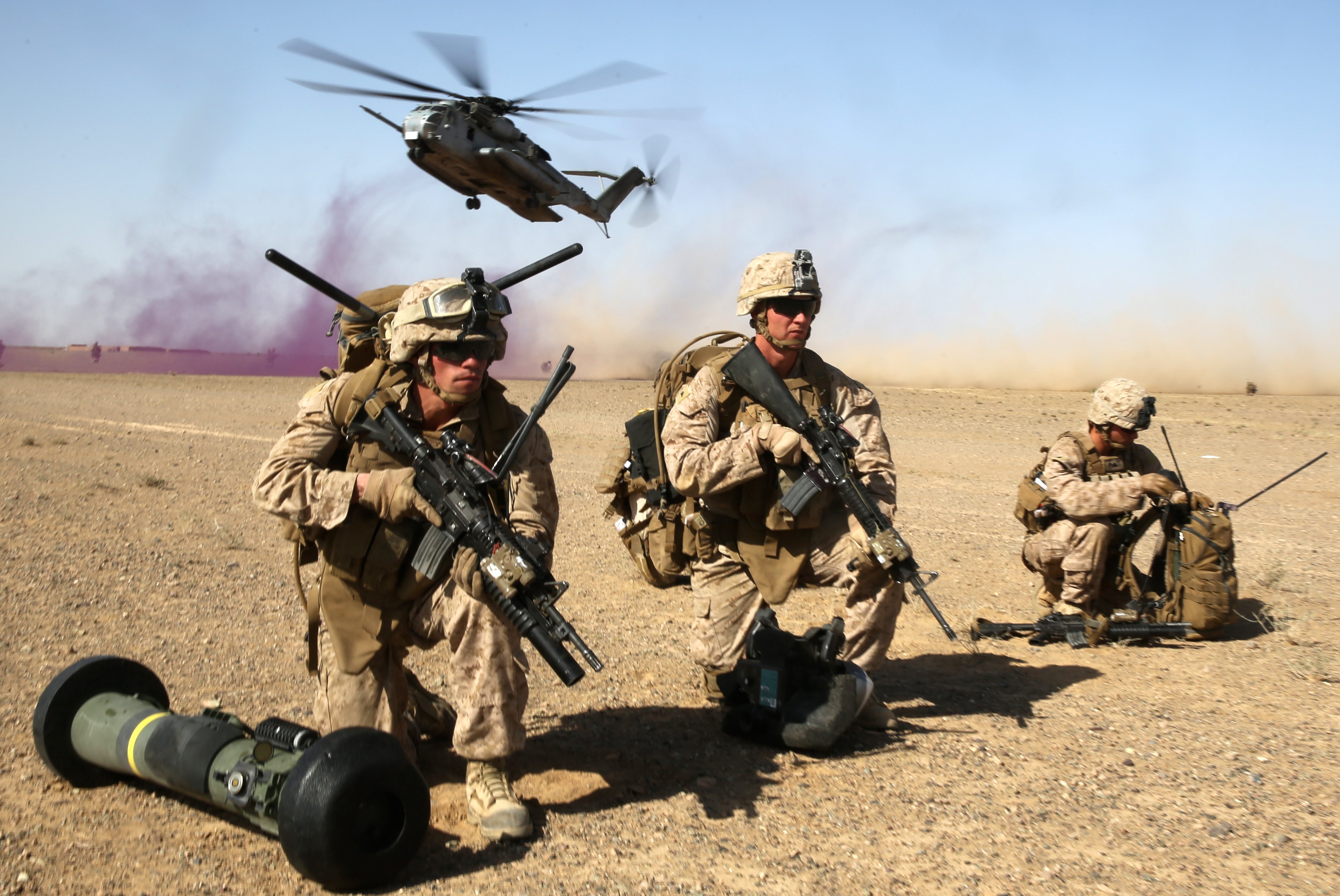 US Marines during a mission in Helmand province, Afghanistan, April 28, 2014. US Marine Corps Photo