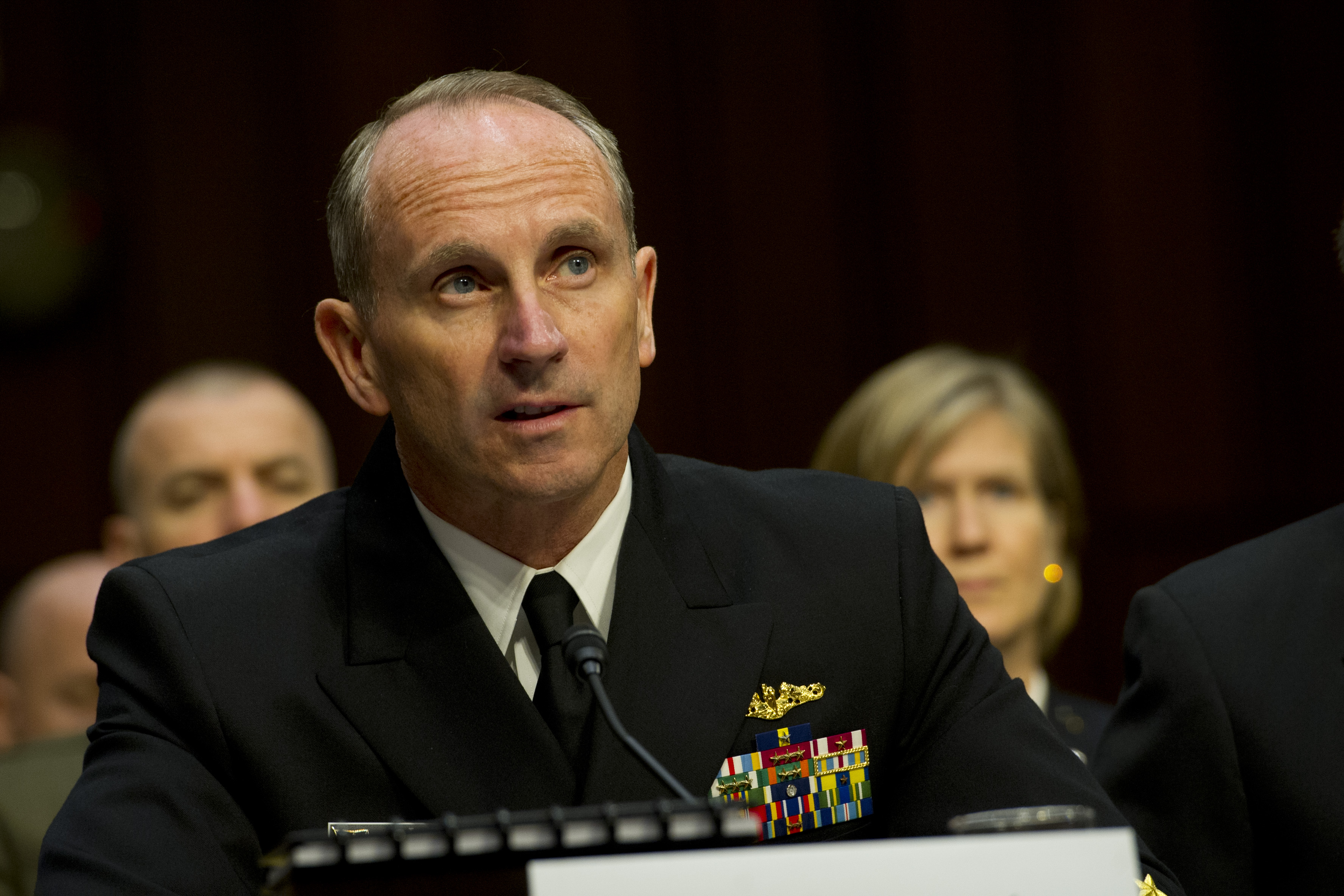 Adm. Jonathan Greenert testifies before the Senate Armed Services Committee on May 6, 2014. US Navy Photo