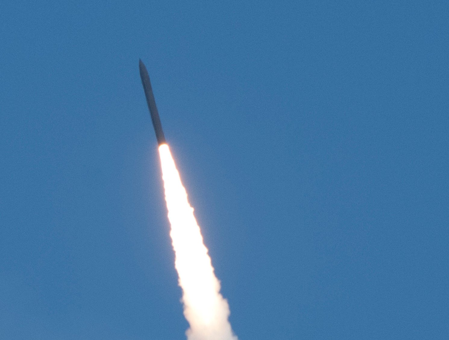 Missile Defense Agency's Flight Test 06b Ground-Based Interceptor launches from Vandenberg Air Force Base, Calif. on June 22, 2014. MDA Photo