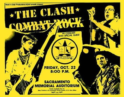 A poster as part of The Clash's Combat Rock Tour