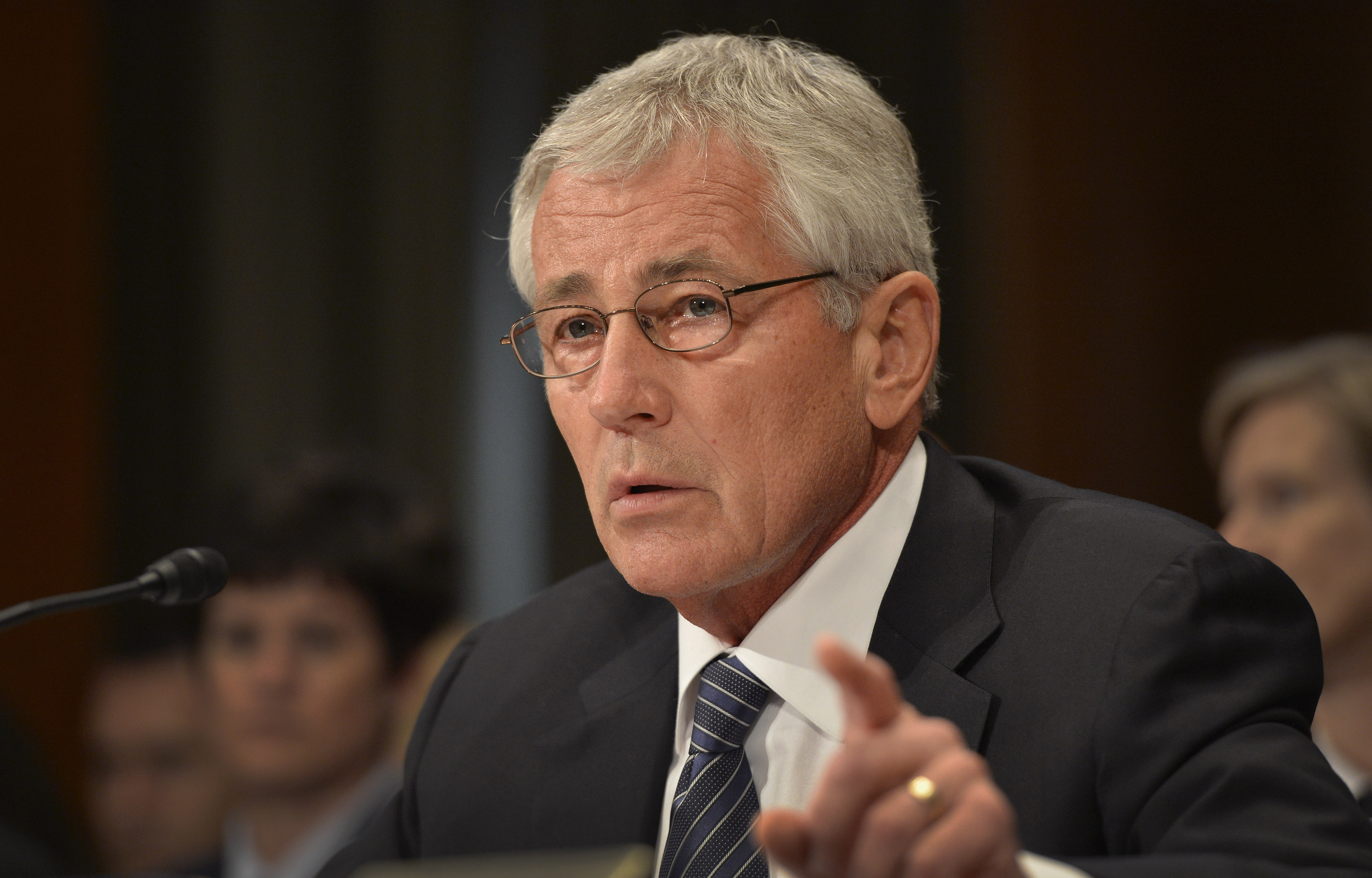 Secretary of Defense Chuck Hagel testifies before the Senate Appropriations Subcommittee on Defense about the Defense Department's FY15 budget request June 18, 2014. DoD Photo