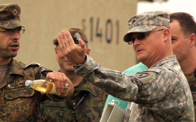 German and American soldiers during a 2011 cyber warfare exercises. US Army Photo 