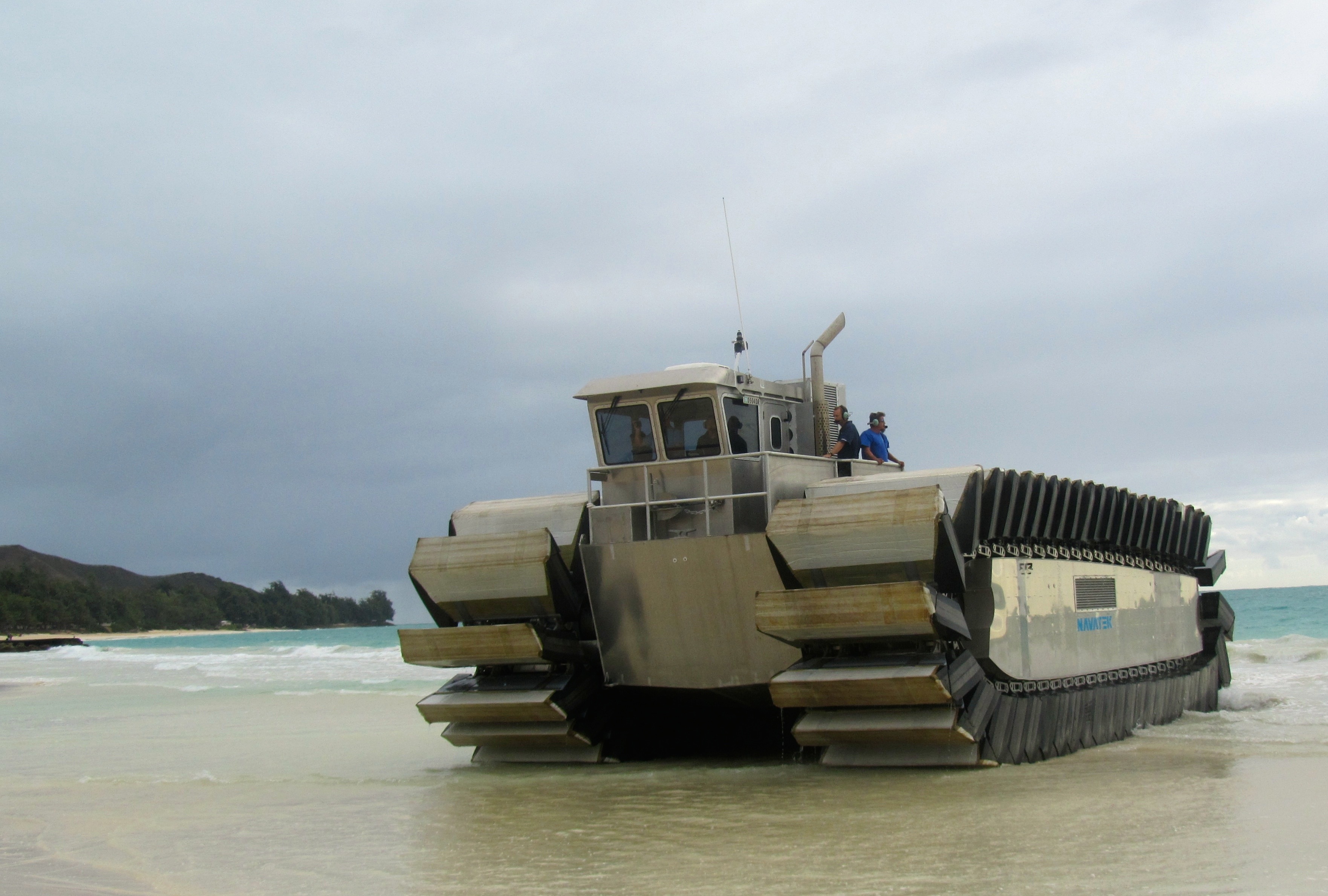 A prototype of the Marine Corps' Ultra Heavy-Lift Amphibious Connector (UHAC) on July 11. Kyle Mizokami Photo