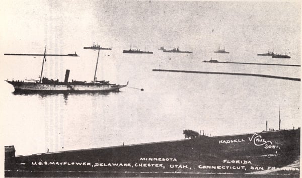 US ships in 1914 near Veracruz. US Navy Photo
