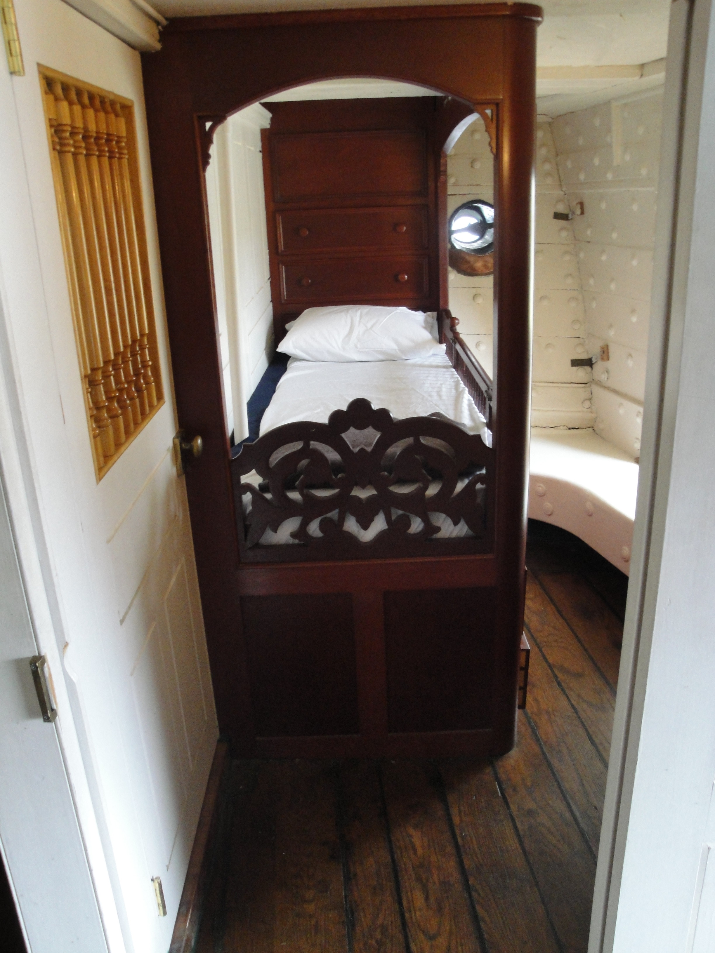 One of two mirror image cabins for the ship's captain or an embarked commodore. Glenn Moyer Photo