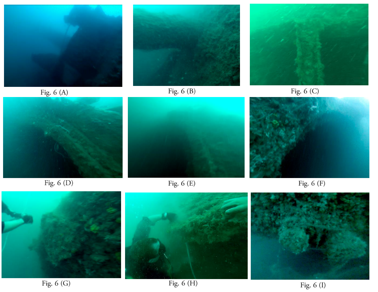Images captured by US Navy divers of the Houston Wreck. Naval History and Heritage Command