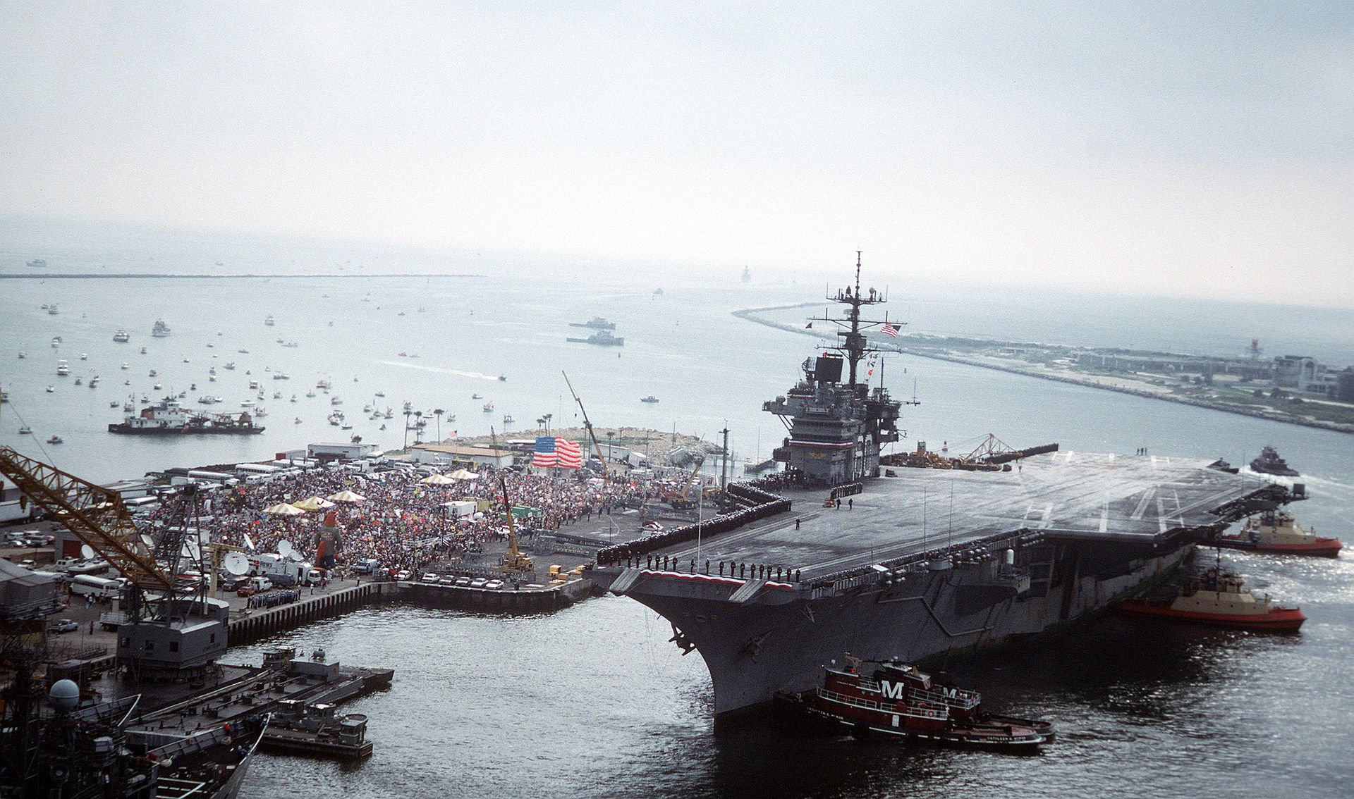 USS Saratoga returns from Operation Desert Storm. US Navy Photo 