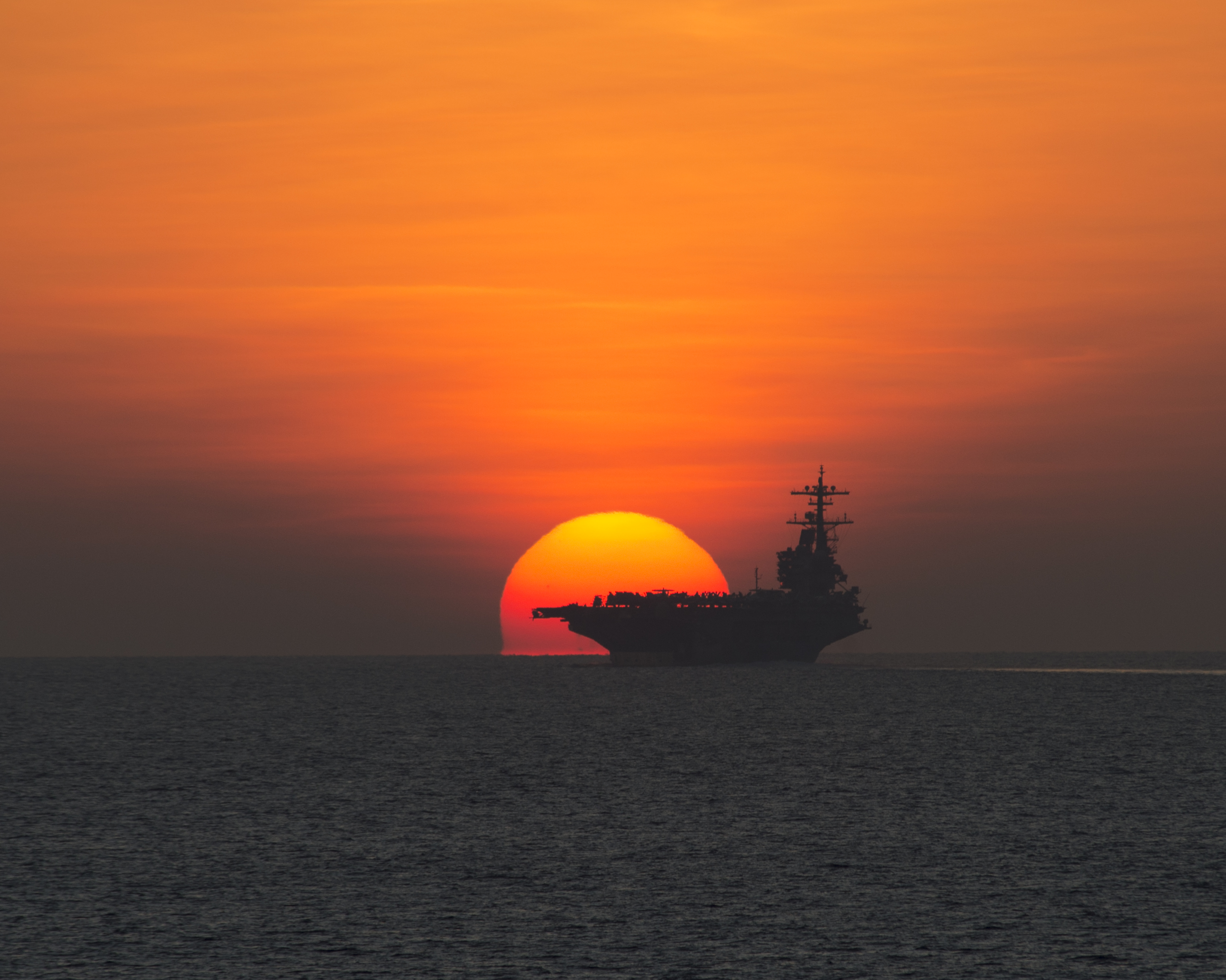 USS George H.W. Bush (CVN-77) transits the Gulf of Aden on Oct, 23, 2014. US Navy Photo