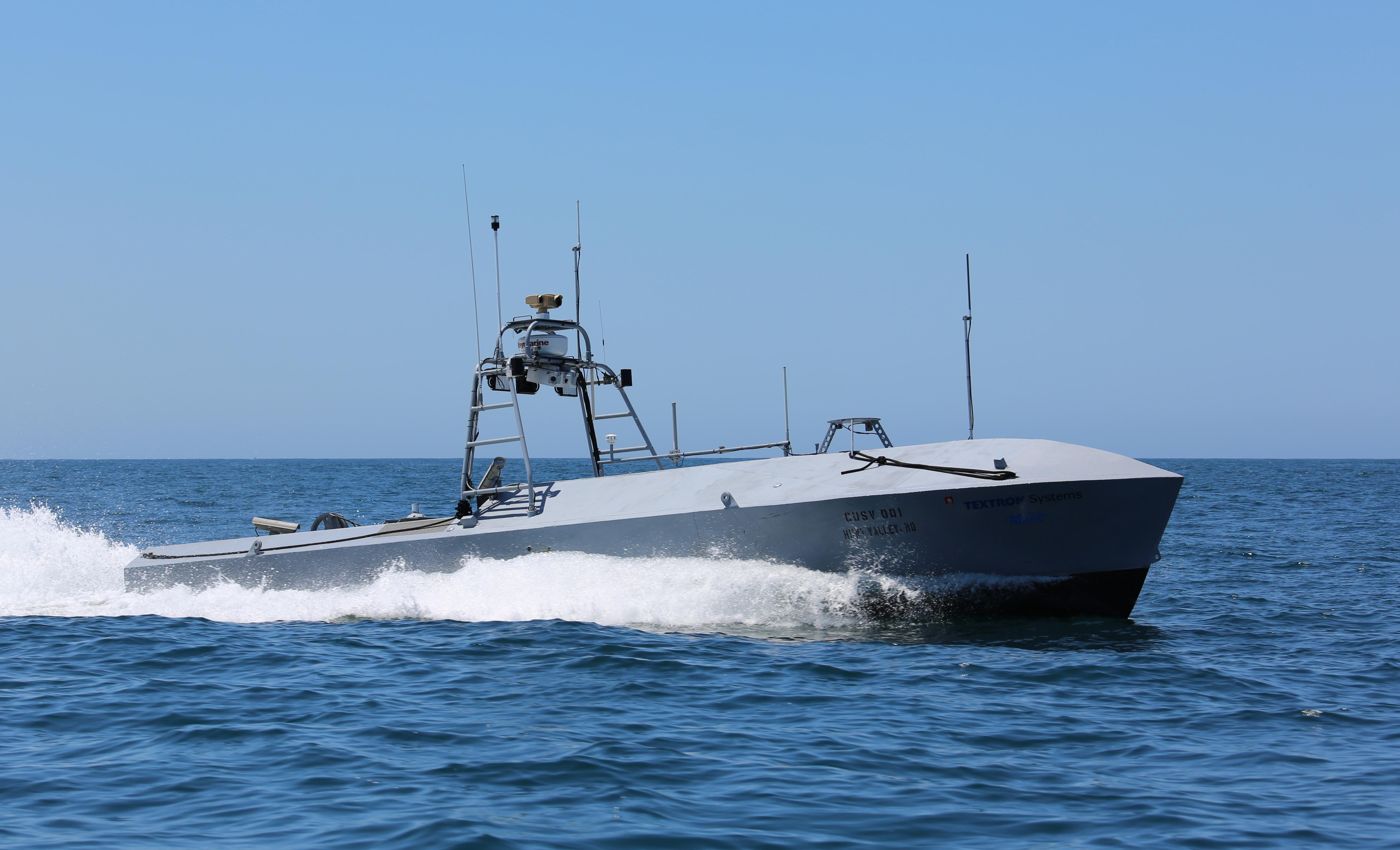 Textron Systems Unmanned Systems' Common Unmanned Surface Vessel (CUSV). Textron Photo