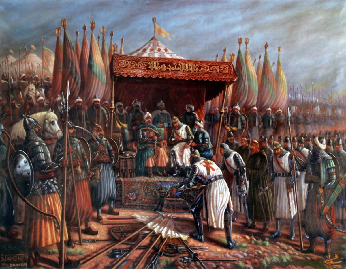 Saladin and Guy of Lusignan after Battle of Hattin by Said Tahsine