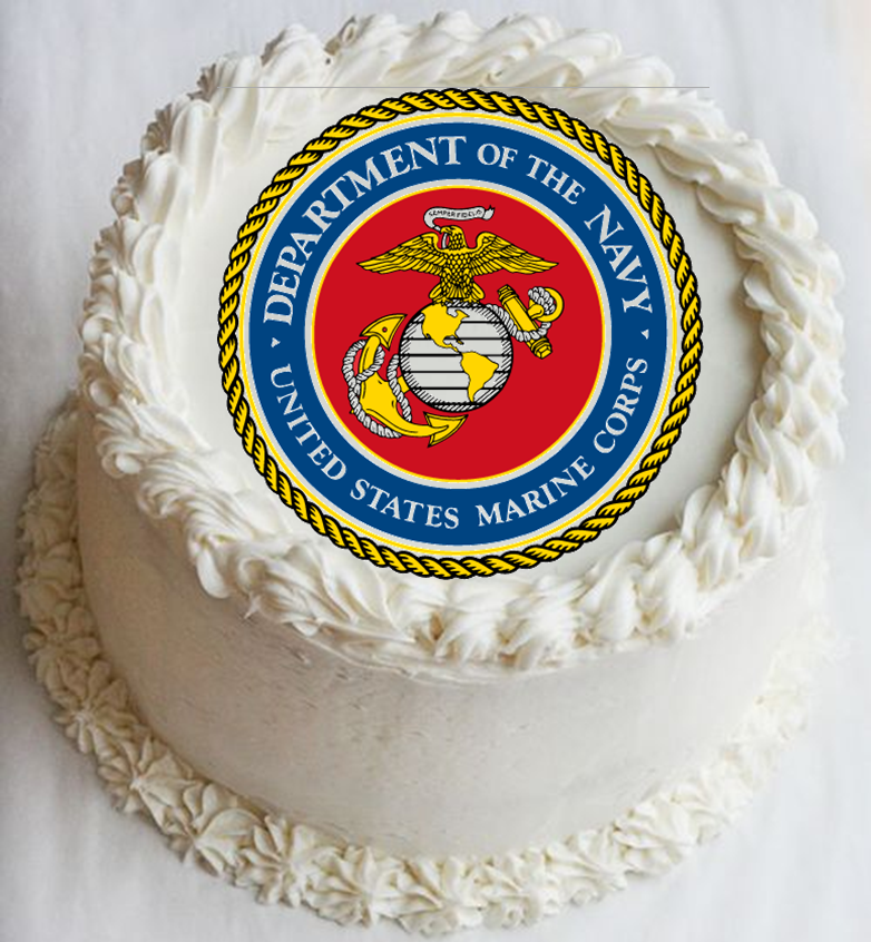 USMC Emblem United States Marine Corps Seal Edible Cake Toppers – Cakecery