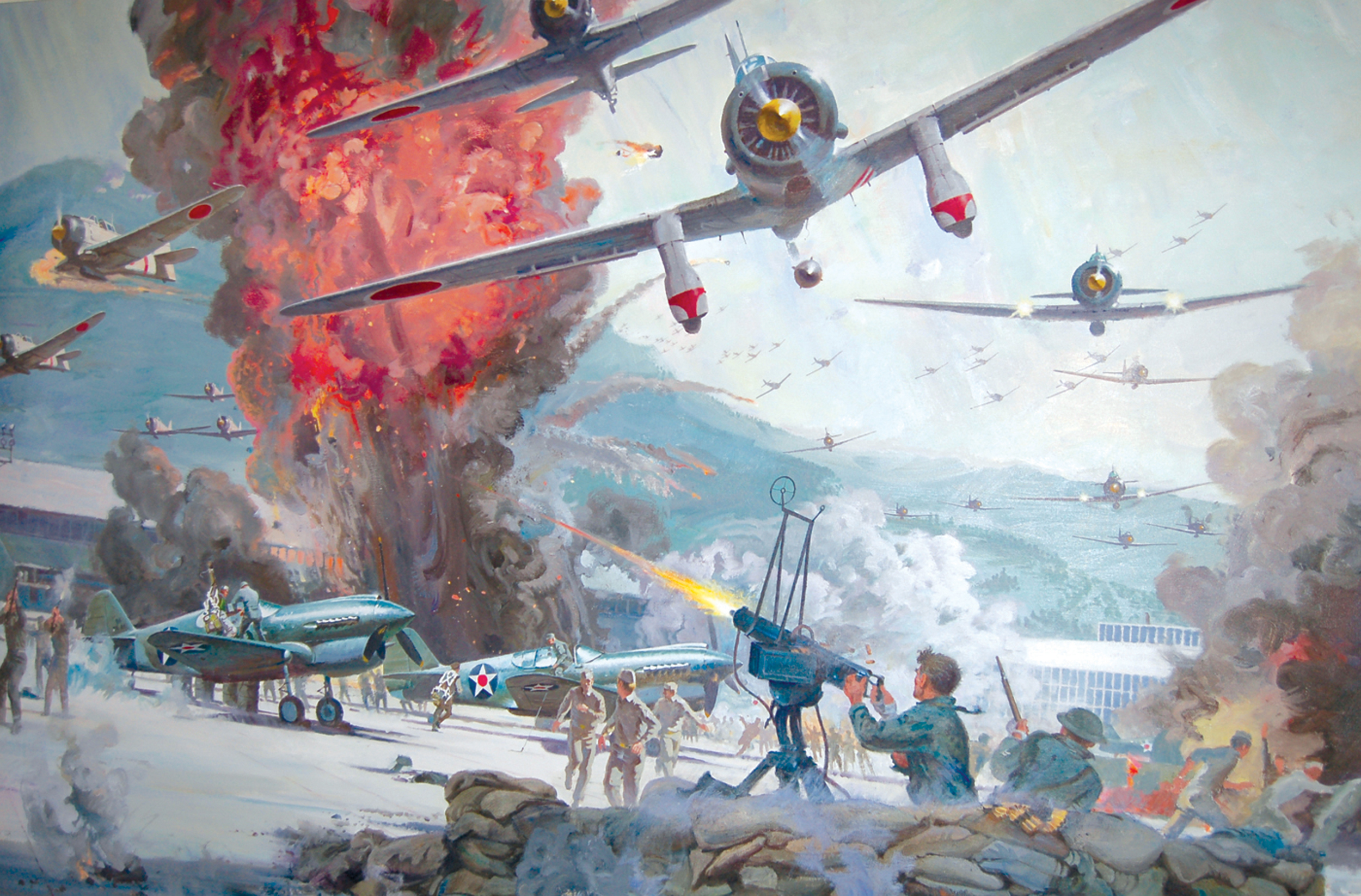 Promotional painting for the 1970 movie Tora! Tora! Tora! by artist Robert McCall via Airport Journals 