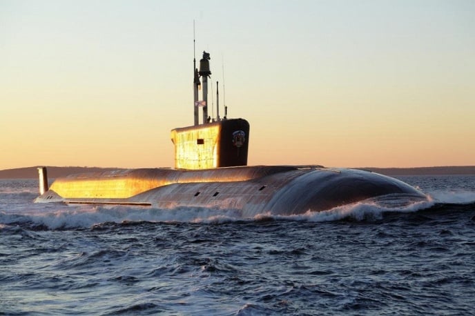 The Borei-class Vladimir Monomakh submarine. 'Rubin' Central Design Bureau 