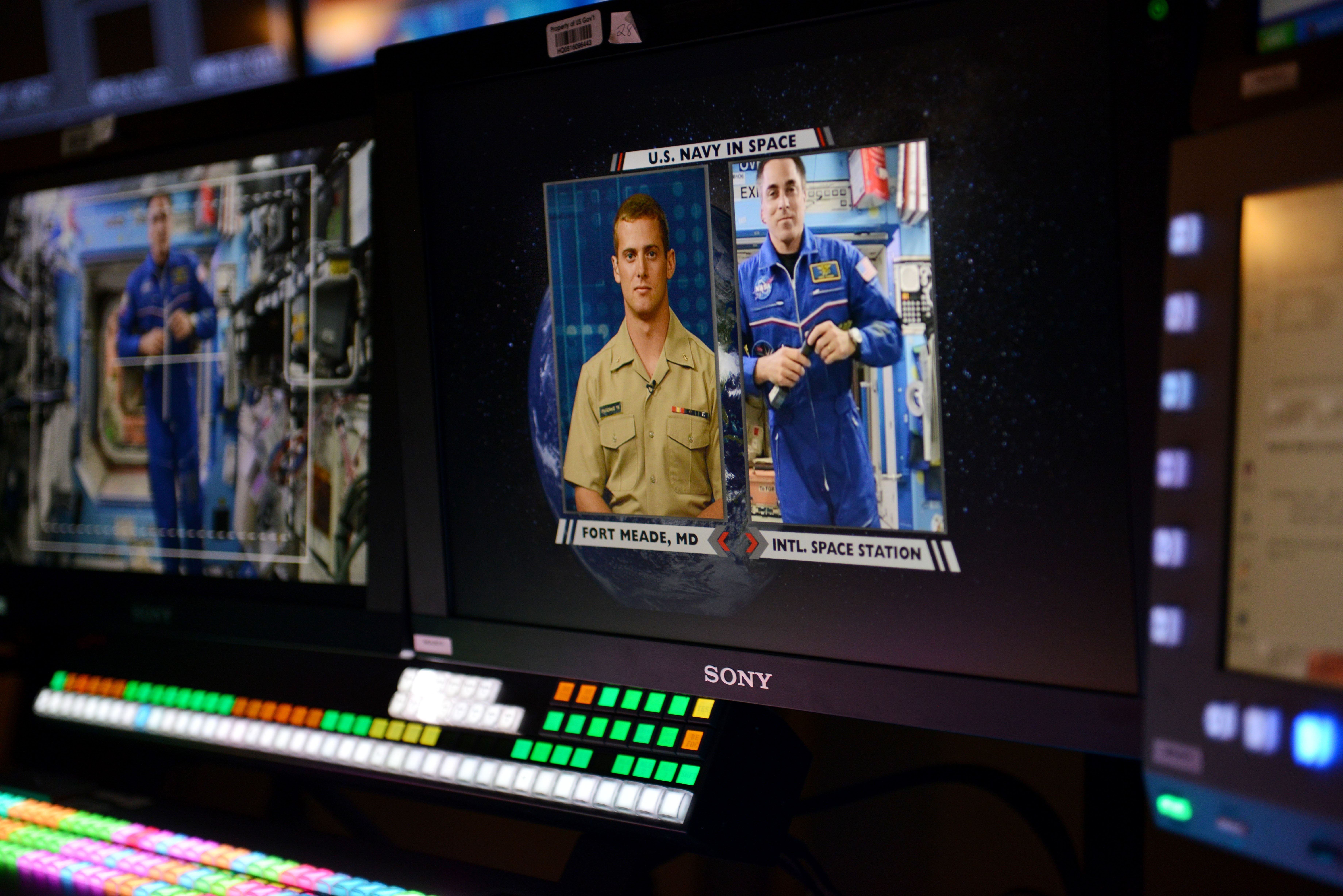 Navy SEAL Cmdr. Christopher J. Cassidy, an astronaut aboard the International Space Station, is interviewed on the Navy Live blog by U.S. Naval Academy Midshipman 2nd Class Lucas Papadakis on Aug. 2, 2013.