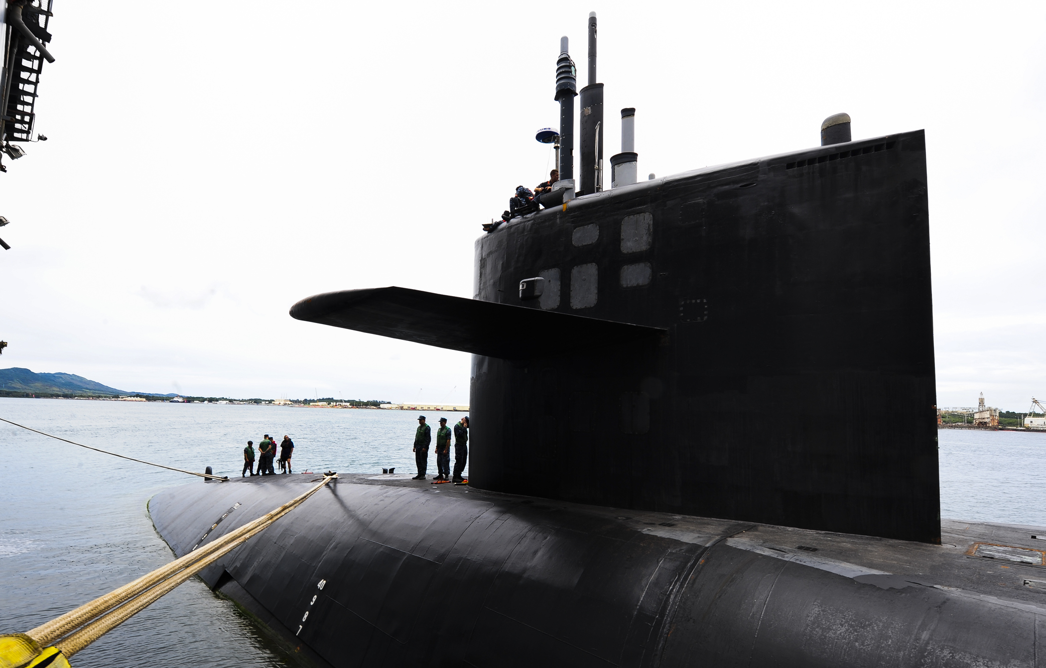 USS Michigan (SSGN-727) in Guam in 2012. The boat will be the first US submarine with female enlisted sailors by 2016. US Navy Photo