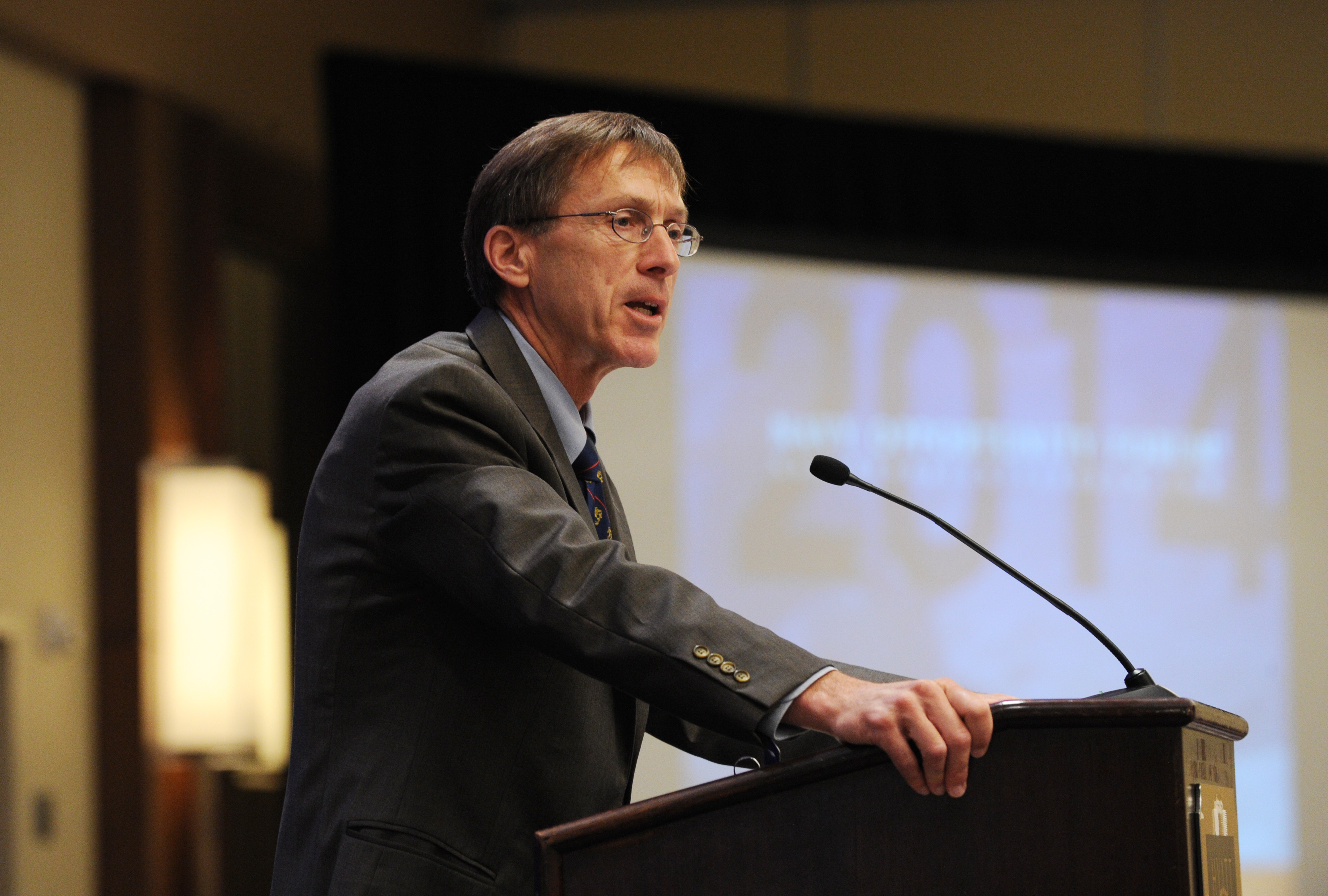 Sean J. Stackley, assistant secretary of the Navy for Research Development and Acquisition, gives the keynote address during the 2014 Navy Opportunity Forum in Arlington, Va. US Navy Photo